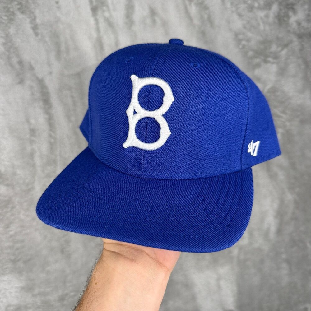 Brooklyn Dodgers Hat Fitted Size 7 1/2 Blue '47 Brand Cooperstown Collection LA